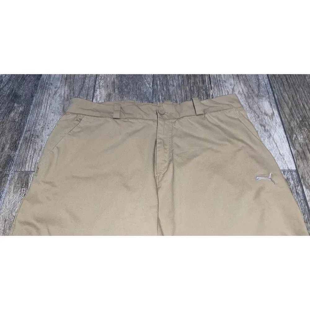 Puma Flat Front Beige Light Beige Tan Mens Golf Pants Size‎ 32 X 31